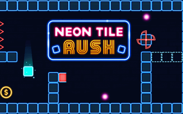 Neon Tile Rush Online Puzzle Game
