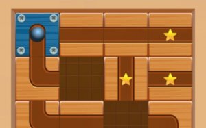 Roll the Ball: Wooden Slide Puzzle Maze Online Game