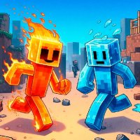Fire and Water Stickman Online Puzzle Game