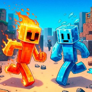 Fire and Water Stickman Online Puzzle Game
