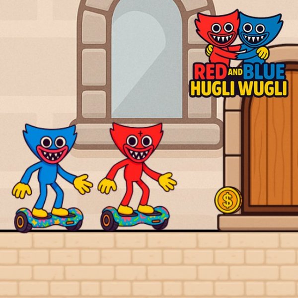 Red and Blue Hugli Wugli Online Puzzle Game