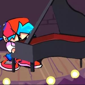 FNF Boyfriend Plays Rush E Piano Online Game