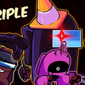 FNF vs Imposter V4 Monochrome And Triple Trouble Online Game