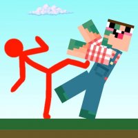 Red Stickman vs Craftmans Online Game