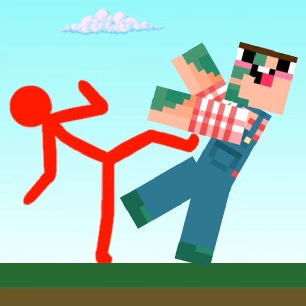 Red Stickman vs Craftmans Online Game